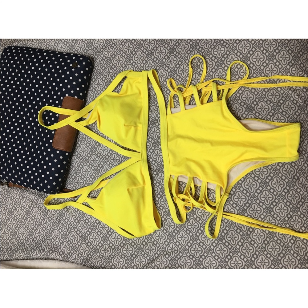 High waisted bikini bathing suit